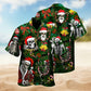 Bold Skull Attitude Hawaiian Shirt For Coastal Travel, Casual Events, And Comfortable Summer Wear