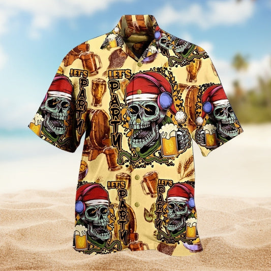 Festive Hippie Santa Christmas Hawaiian Shirt Relaxed Style View For Thoughtful Gifting