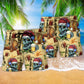 Christmas Skull Merry Xmas Holiday Beach Shorts Print View For Coastal Escapes And Casual Outings