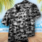 Skull Hawaiian Shirt With All Over Print For Summer Events Coastal Travel And Comfortable Styling