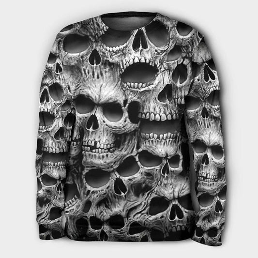 Skull Fearless Rebel Sweater For Fantasy Fans Casual Outings And Weekend Adventures