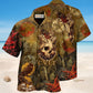 Defiant Skull Hawaiian Shirt For Coastal Adventures Outdoor Gatherings And Casual Warm Weather Wear