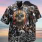 Skull Hawaiian Shirt With All Over Print For Resort Holidays Beach Travel And Relaxed Casual