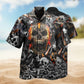 Gothic Skull Hawaiian Shirt For Coastal Travel, Casual Events, And Comfortable Summer Wear
