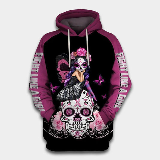 Pink Skull Breast Cancer Awareness Hoodie For Community Support Events Travel And Everyday Comfort
