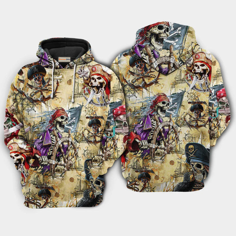 Skull Pirate Hoodie For Alternative Outfits Travel And Distinctive Casual Wear
