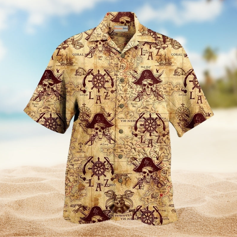 Skull Pirate Hawaiian Shirt For Cruise Journey And Warm Weather Fashion