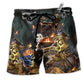 Skull Pirates Love Life So Cool Hawaiian Print Beach Shorts For Weekend Adventures And Comfort
