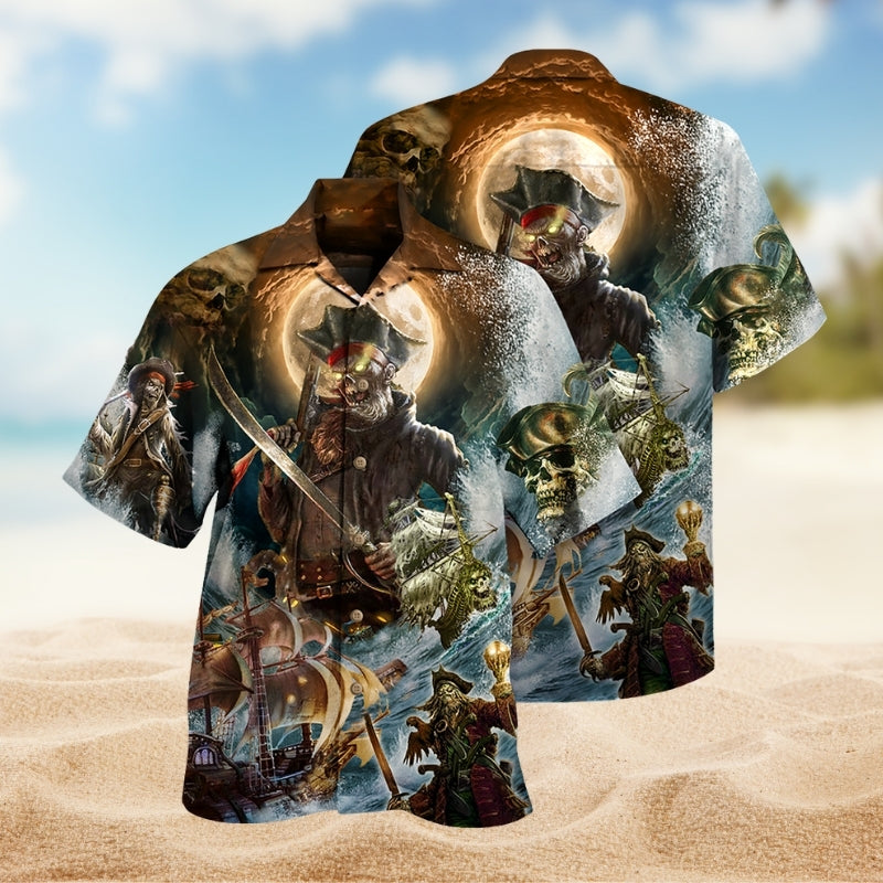 Dark Skull Hawaiian Shirt For Fantasy Fans, Resort Trips, And Imaginative Summer Style