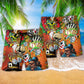 Skull Poker Beach Shorts Pattern Detail For Vacation Style And Weekend Casual Style
