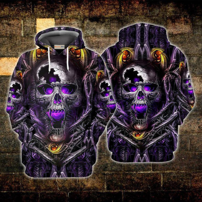 Purple Yellow Skull Hoodie For Bold Streetwear Seasonal Events And Comfortable Layering
