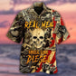 Skull Hawaiian Shirt With Detailed Graphic For Island Trips Summer Gatherings And Comfortable Daily