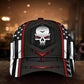 Skull Red Flag Carbon American Classic Cap For Vacation Style Outdoor Activities And Daily Comfort