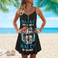 Skull Sassy Skull Salty By Choice V-Neck Sleeveless Cami Dress For Halloween Gatherings And Casual Styling