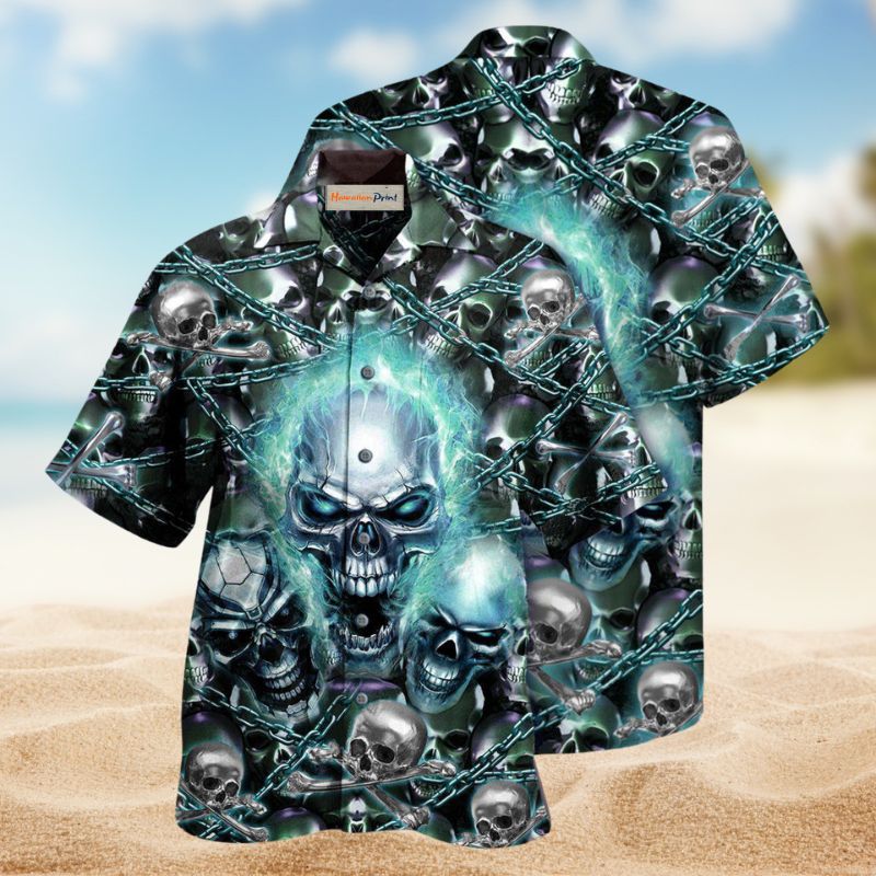 Skull Scream Hawaiian Shirt For Mythic Art Lovers, Coastal Outings, And Thoughtful Gift Giving