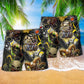 Skull Sign Beach Shorts Pattern Detail For Summer Adventures And Vacation Ready Style