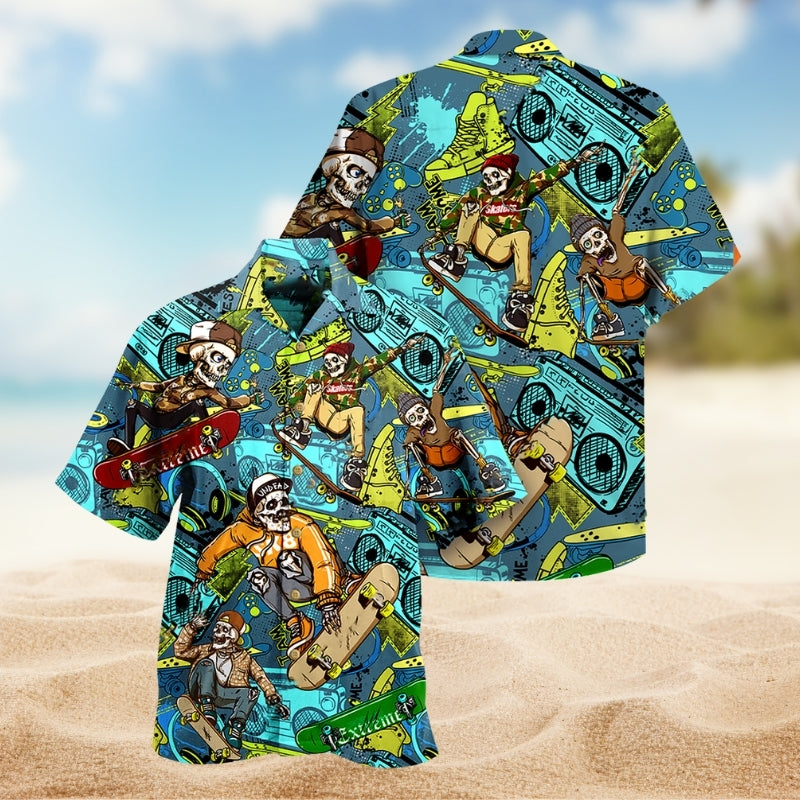Fantasy Role Controller Hawaiian Shirt Detailed Pattern View For Island Holidays