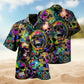Gothic Skull Hawaiian Shirt For Tropical Holidays, Outdoor Gatherings, And Everyday Comfort