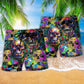 Skull Smiley Beach Shorts Pattern Detail For Island Trips And Vacation Ready Style