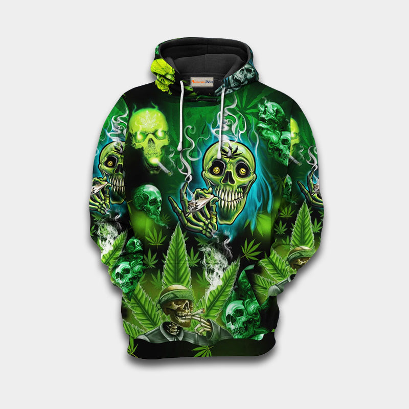 Green Skull So High Hoodie For Alternative Events Seasonal Outings And Gift Ideas