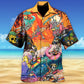 Colorful Skull Wave Hawaiian Shirt For Coastal Adventures And Warm Weather Wear