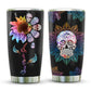 Skull Floral 20 Oz Tumbler For Coffee Travel And Daily Drinks