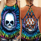 Skull Lady Hollow Tank Top For Workouts Festivals And Bold Style