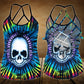 Skull Lady Hollow Tank Top For Workouts Festivals And Bold Style