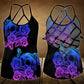 Skull Lady Hollow Tank Top For Fitness Sessions And Daily Wear