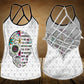 Skull Lady Hollow Tank Top For Studio Workouts And Confident Outfits