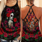 Skull Lady Hollow Tank Top For Workout Classes And Weekend Wear