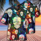 Magical Skull Hawaiian Shirt Artwork Detail For Tropical Trips And Casual Outings