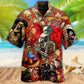 Skull Hawaiian Shirt With Detailed Graphic For Vacation Getaways Resort Wear And Casual Celebrations