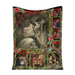 Skull You And Me Christmas Flannel Blanket For Cozy Bedroom Sofa Decor