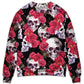 Skull And Roses With Spider Sweater For Fantasy Fans Casual Outings And Weekend Adventures