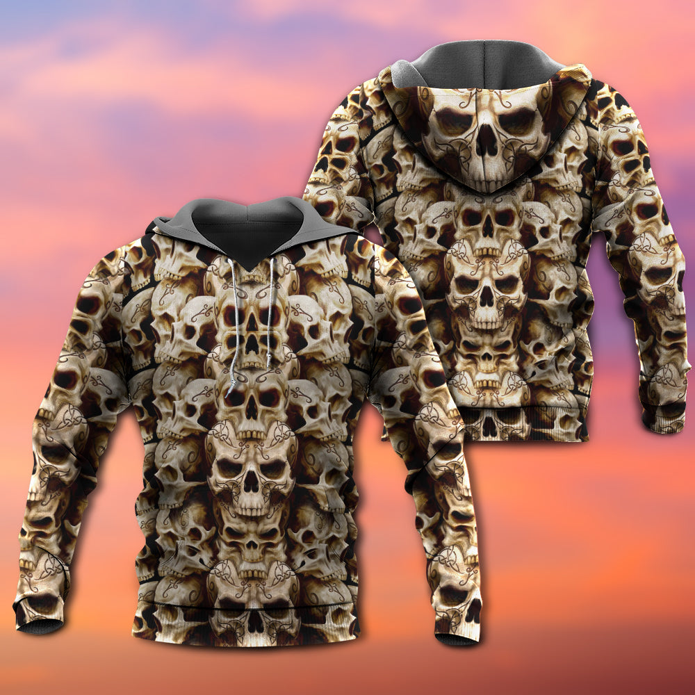 Dark Skull Inner Thoughts Hoodie For Dark Themed Outfits Outdoor Trips And Casual Comfort
