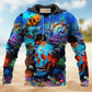 Blue Skull Deep Ocean Hoodie For Sea Enthusiasts Vacation Style And Comfortable Layering
