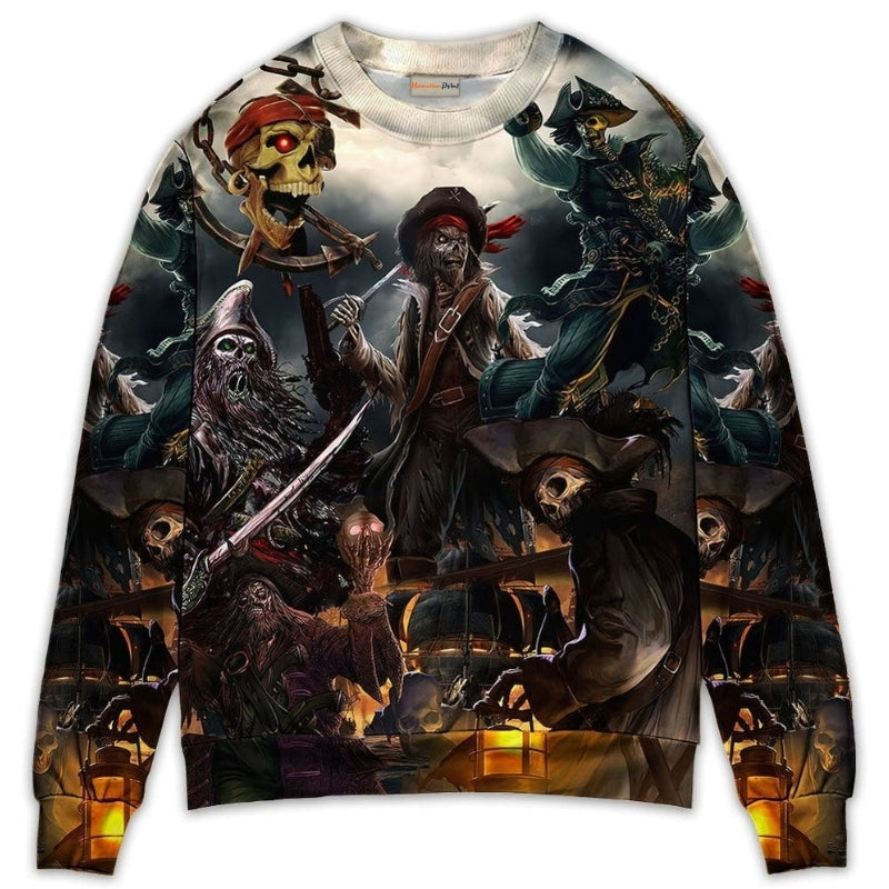 Skull Fantasy Ghost Pirate Sweater For Casual Wear Parties And Thoughtful Gifting