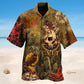 Defiant Skull Hawaiian Shirt For Coastal Adventures Outdoor Gatherings And Casual Warm Weather Wear