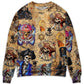 Skull Pirate Treasure Map Adventure Sweater For Casual Wear Parties And Thoughtful Gifting