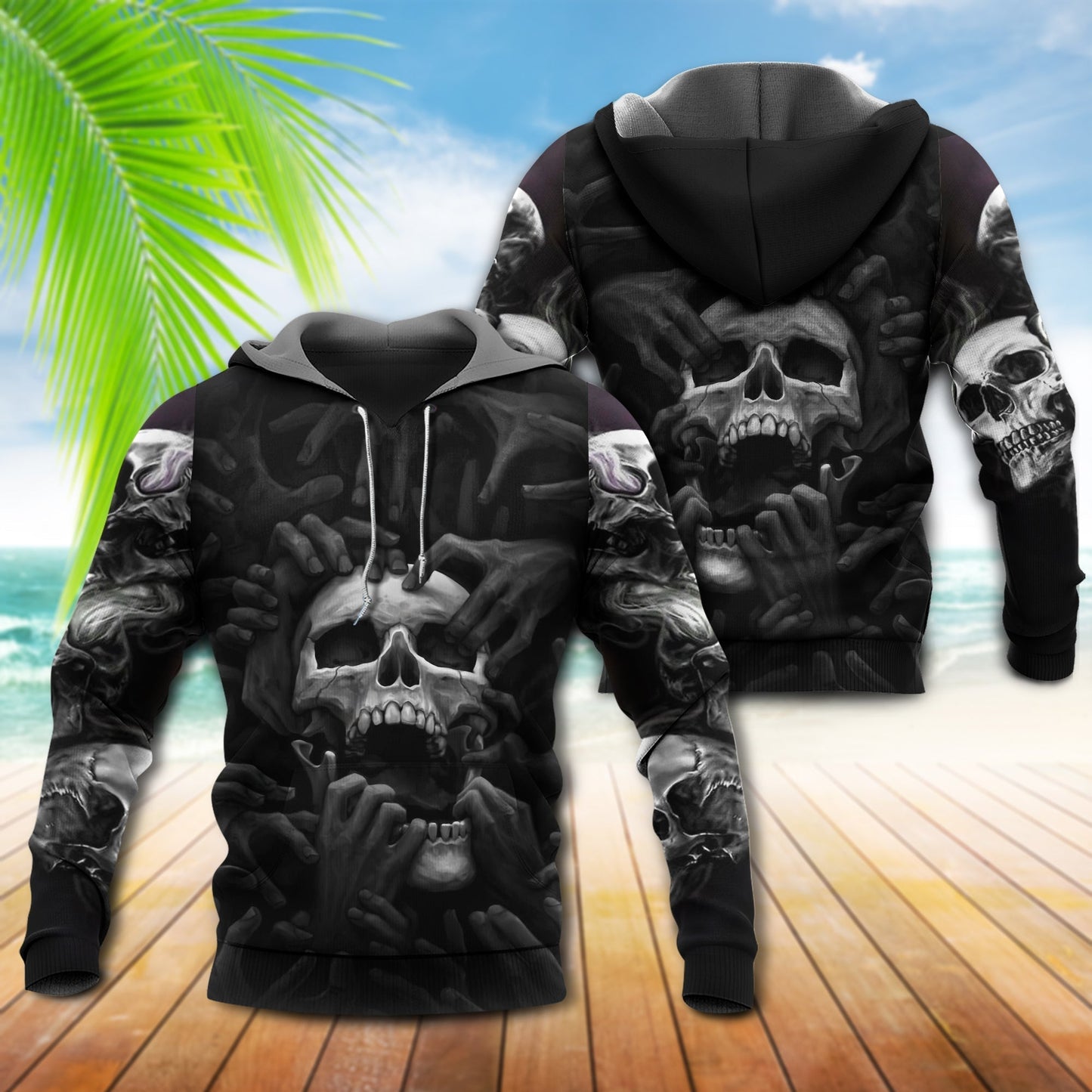Dark Skull Scream Hoodie For Dark Artwork Streetwear And Relaxed Everyday Outfits