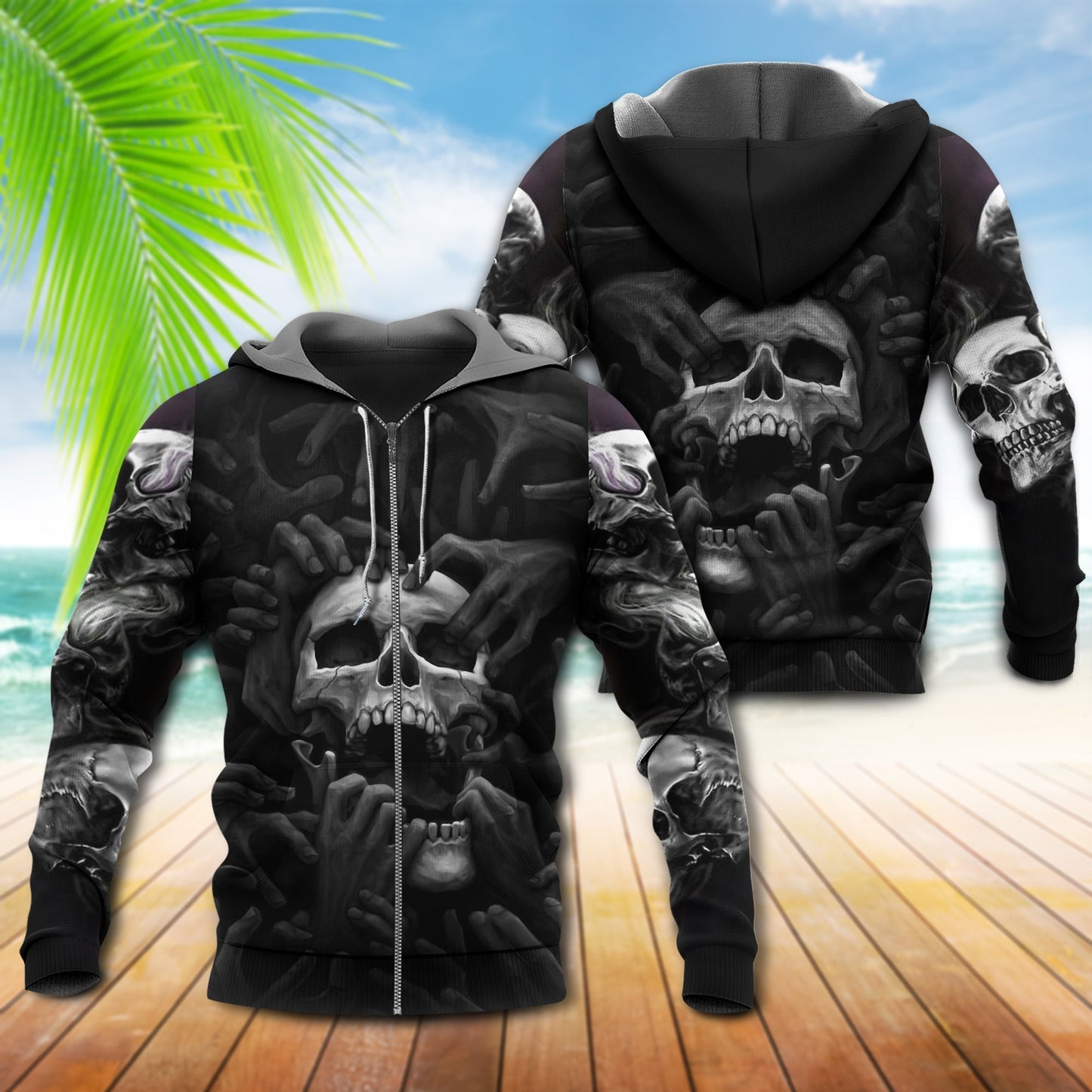 Dark Skull Scream Hoodie For Dark Artwork Streetwear And Relaxed Everyday Outfits