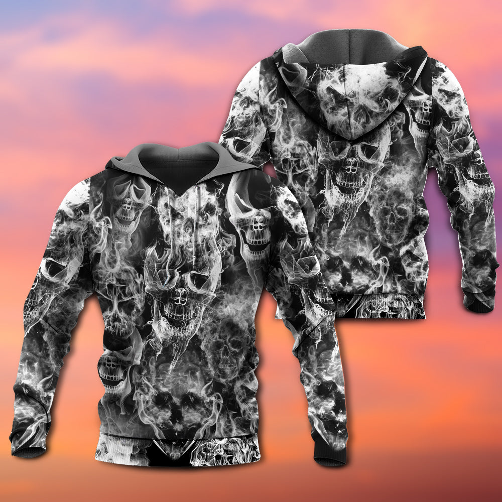 Dark Skull Smoke Life Hoodie For Alternative Outfits Travel And Distinctive Casual Wear