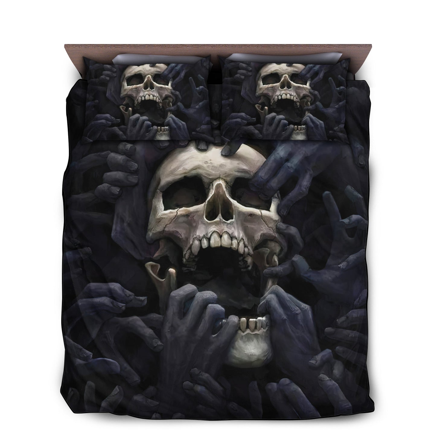 Skull Scream Horror Bedding Cover For Gothic Bedroom Decor