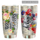 Skull And Floral In My Mind Personalized 20 Oz Tumbler For Coffee Travel And Daily Drinks