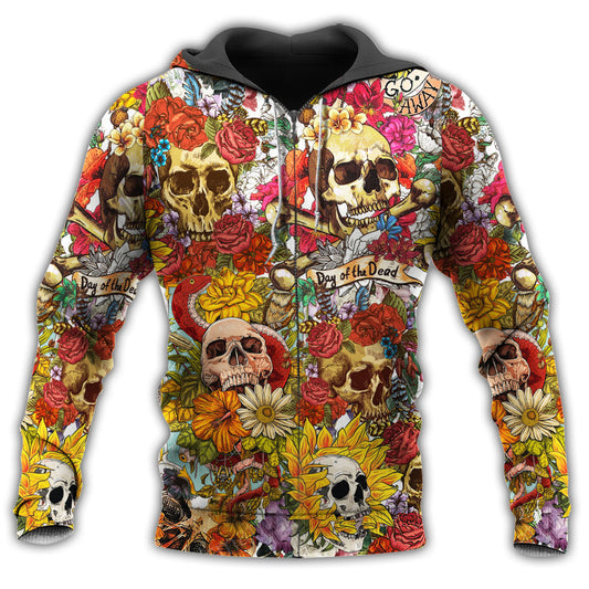 Floral Day Dead Skull Hoodie For Dark Artwork Streetwear And Relaxed Everyday Outfits