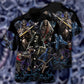 Guitar And Skull Hawaiian Shirt With All Over Print For Summer Events Coastal Travel And Comfortable Styling