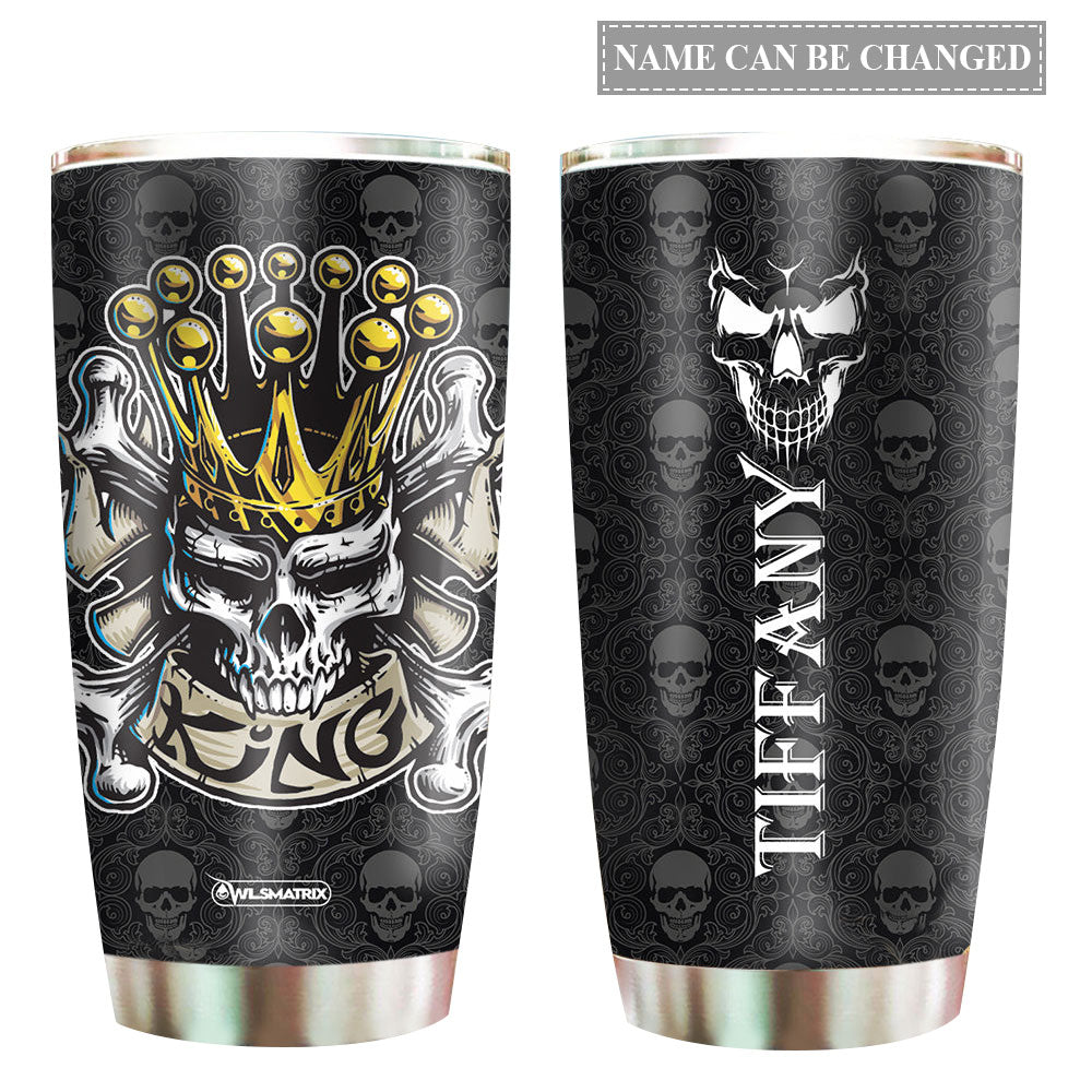 Skull King Personalized 20 Oz Tumbler For Coffee Travel And Daily Drinks
