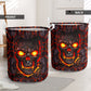 Skull Lava Red And Yellow Laundry Basket For Room Home Organizer