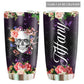Skull Love Floral Personalized 20 Oz Tumbler For Coffee Travel And Daily Drinks